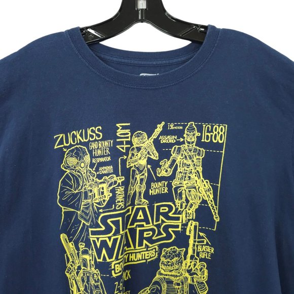 Funko Star Wars Bounty Smugglers Hunters Tee T Shirt Mens Size XL Crewneck Blue - Picture 8 of 15